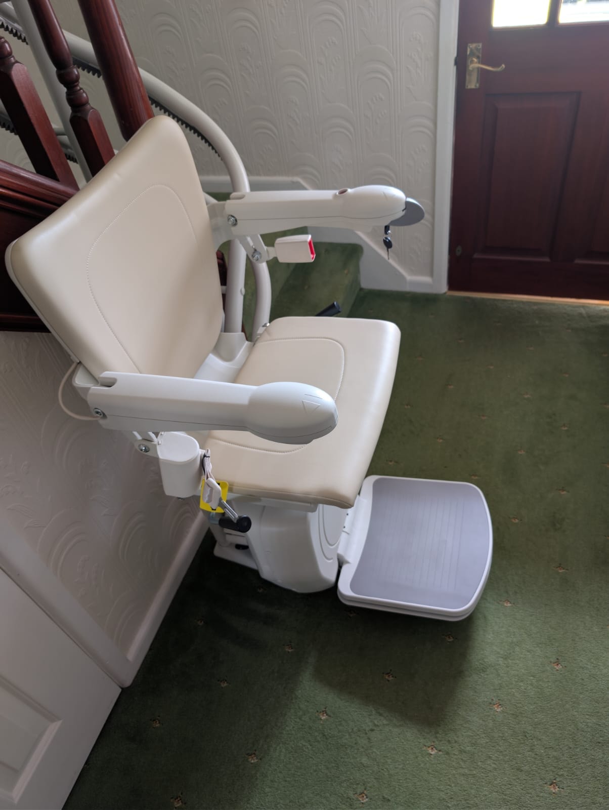 Handicare 4000 curved stairlift installed at Swinley, Wigan
